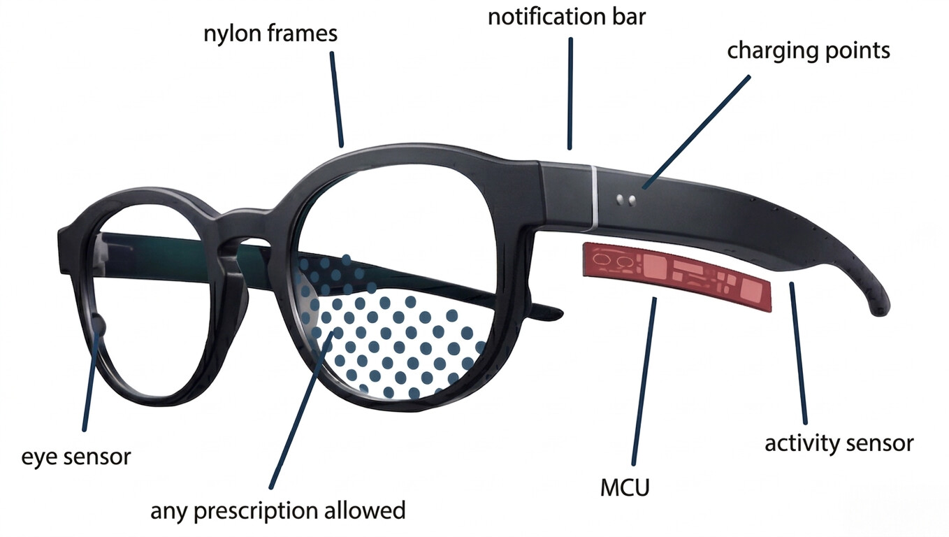 Blink® Frames annotated sensor schematic
